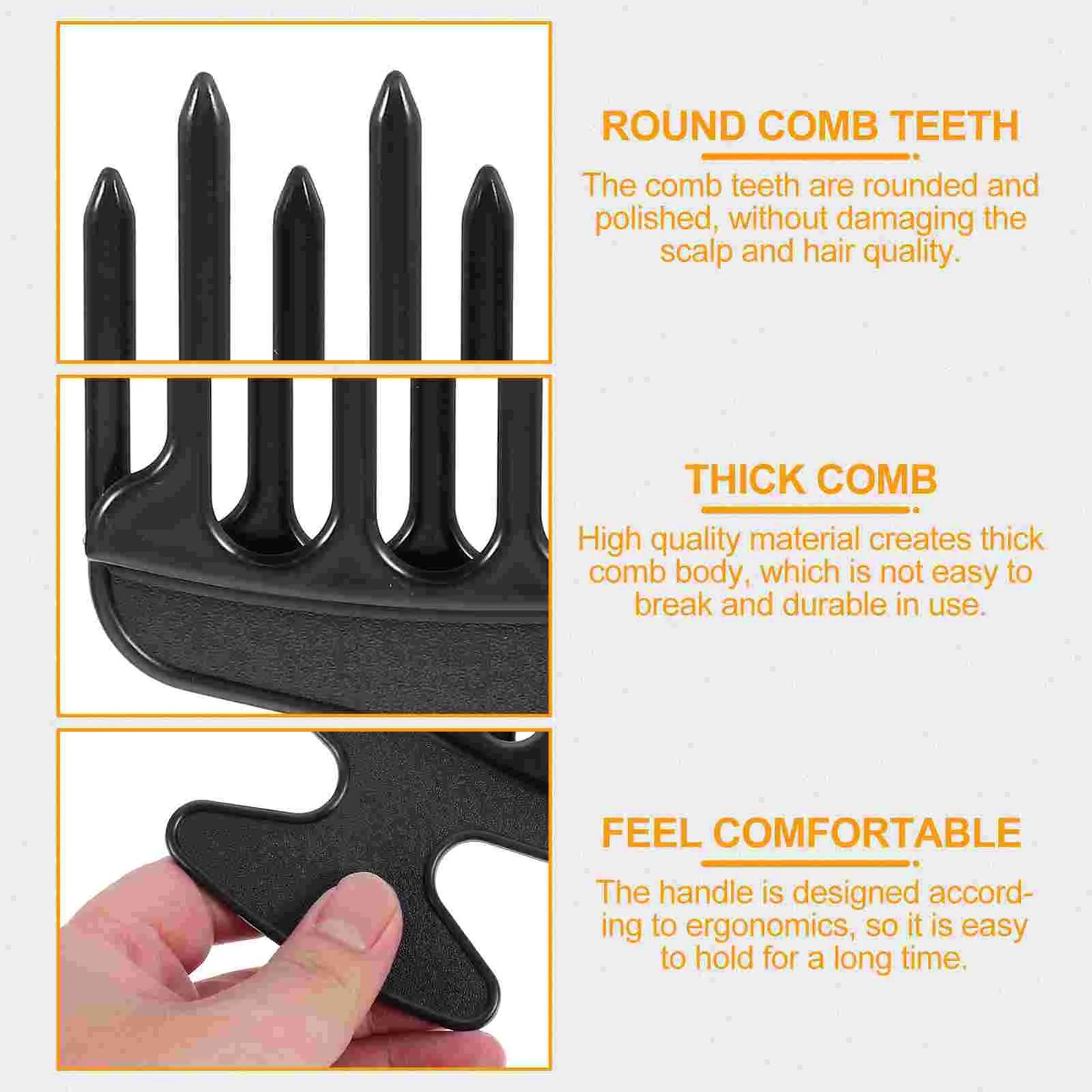 2-Piece Afro Pick Comb Set – Wide Tooth Styling Tools