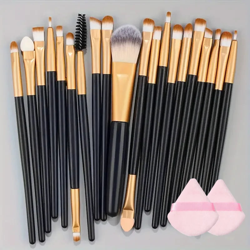 Makeup Brush Set (8–20pcs) – Foundation & Eyeshadow