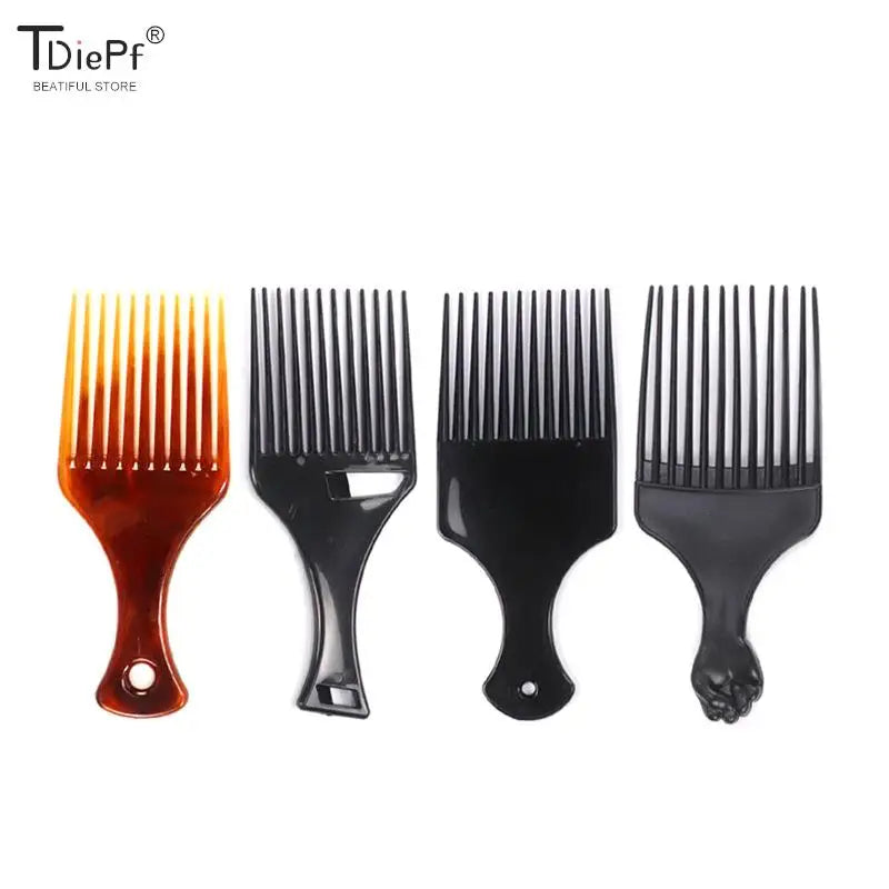 Wide Tooth Afro Pick Comb – Plastic Curly Hair Styling Tool
