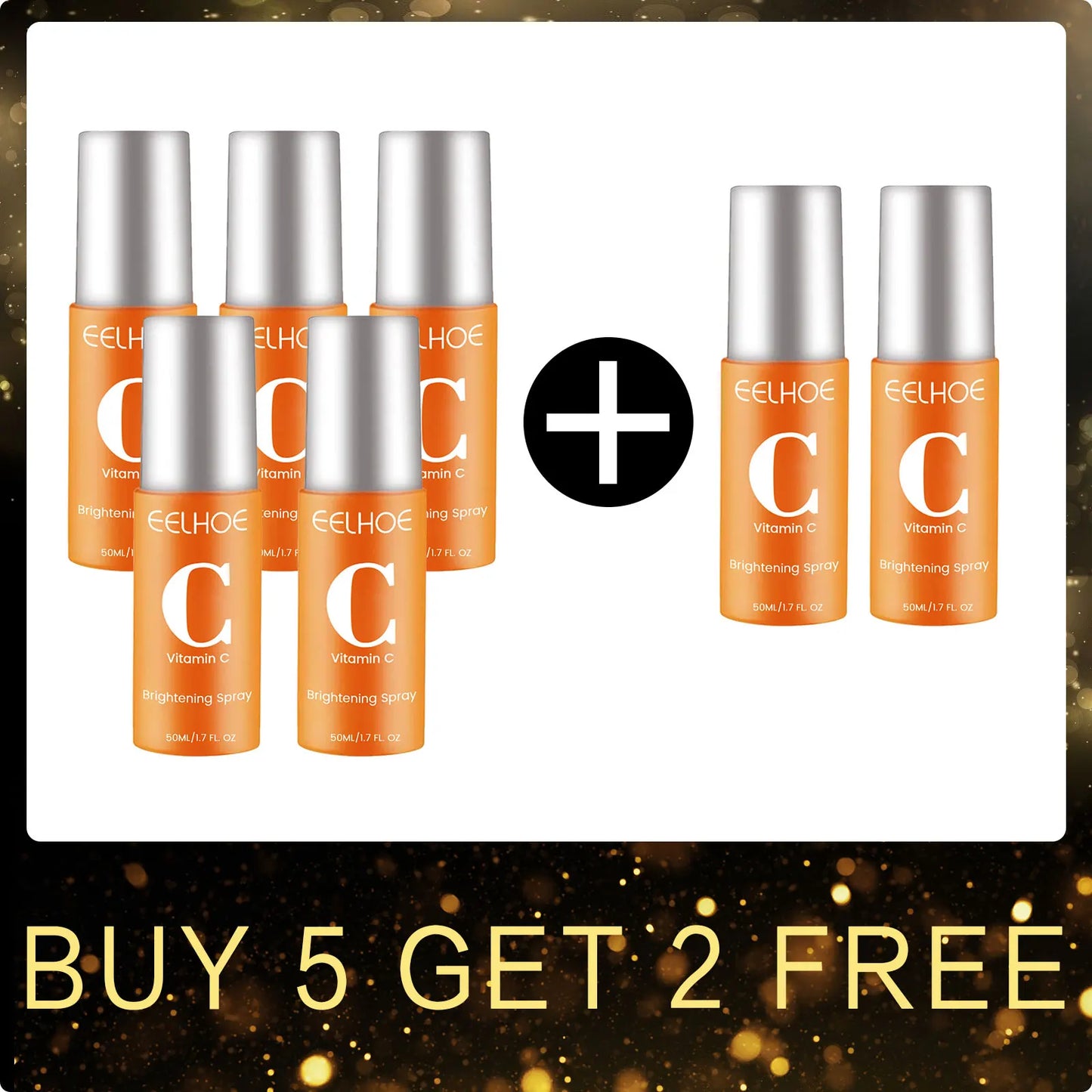 EELHOE Moisturizing Facial Serum Vitamin C Spray Rejuvenation Smooth Repair Sensitive Skin Care Brightening Face Mist Spray 50ml
