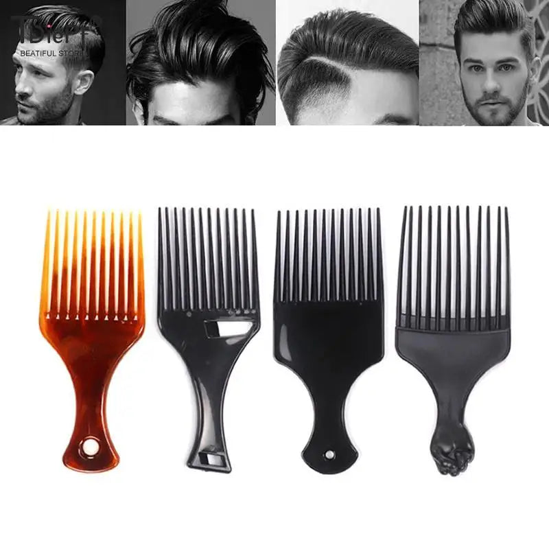 Wide Tooth Afro Pick Comb – Plastic Curly Hair Styling Tool