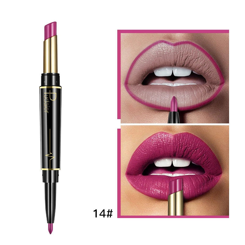Pudaier 2-in-1 Matte Lipstick & Lip Liner