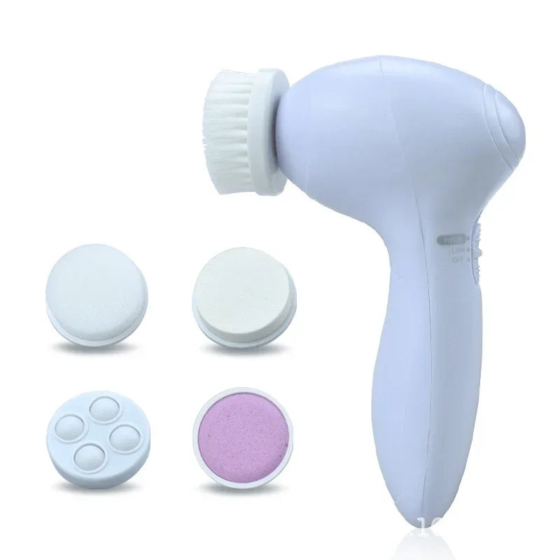 5-in-1 Electric Facial Cleanser & Massager – Deep Pore Cleaning