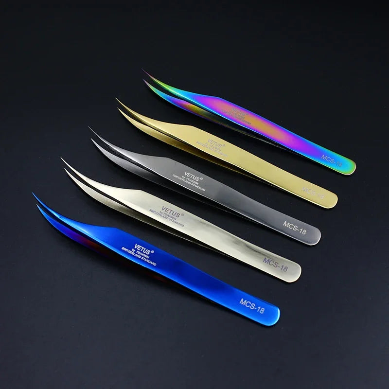 Vetus Premium Eyelash Tweezers – Fine Tip Tool