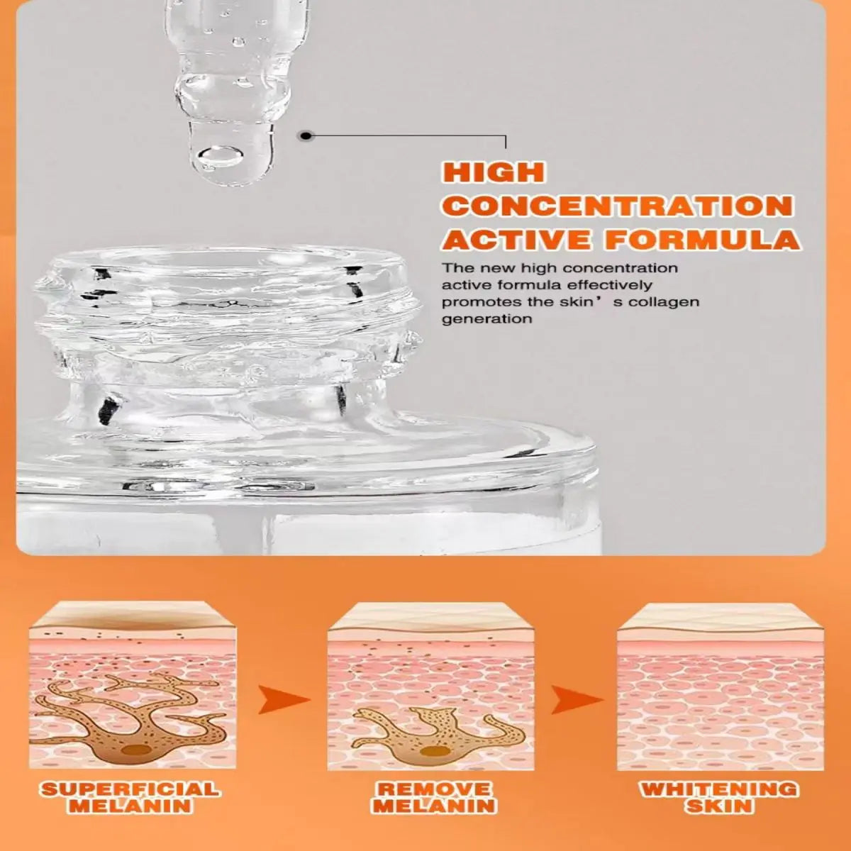 New high concentration active formula, Effectively promote skin regeneration Collagen hyaluronic acid maintenance Vitamin Col