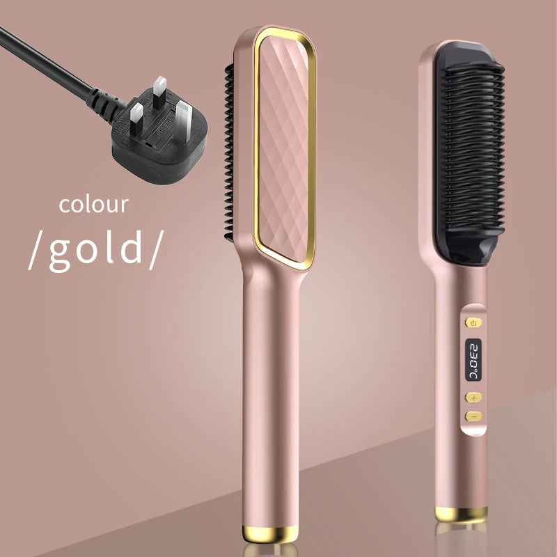 Electric Hot Comb – Ionic Straightening Brush, Anti-Scald