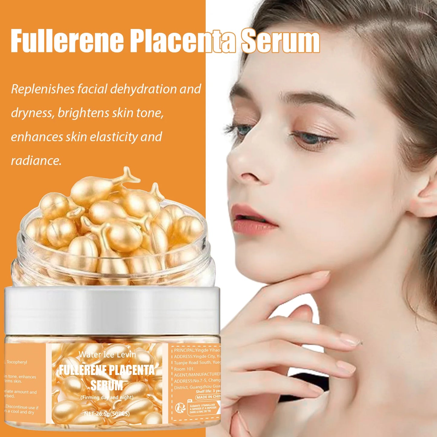 50PCS Collagen Face Serum Capsules – Anti-Wrinkle & Whitening