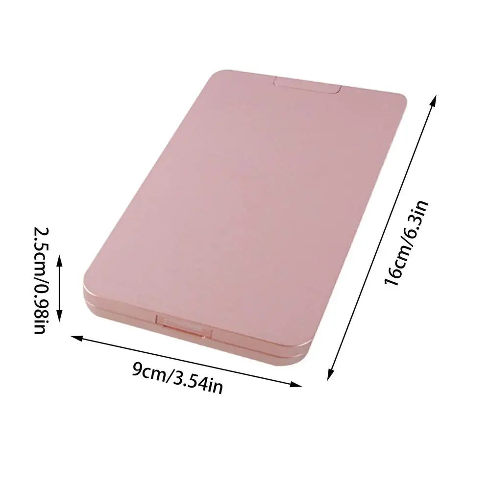 LED Light Makeup Mirror – Travel Compact & Foldable