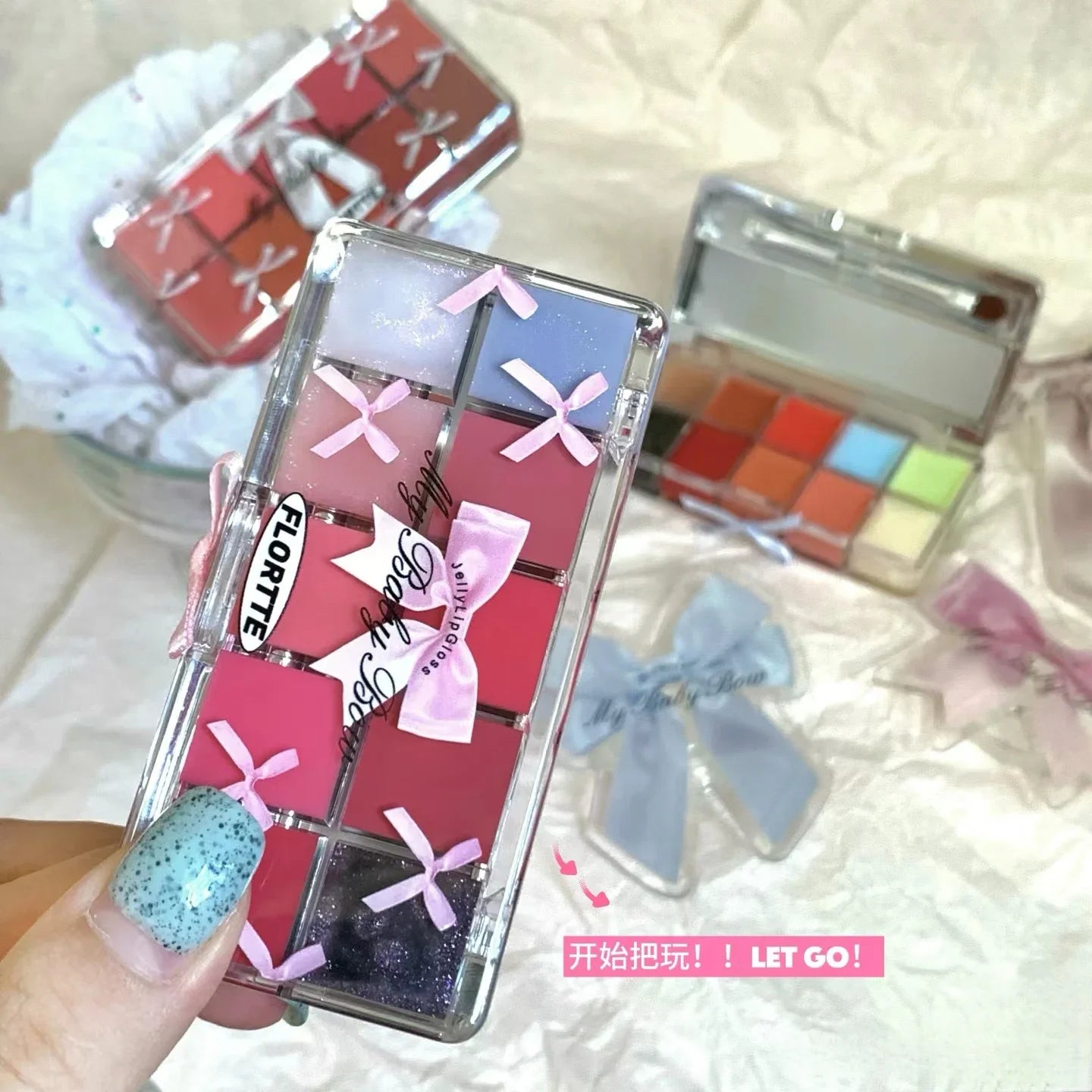 FLORTTE Jelly Lip Gloss Palette – 10-Color Lip Glaze Set