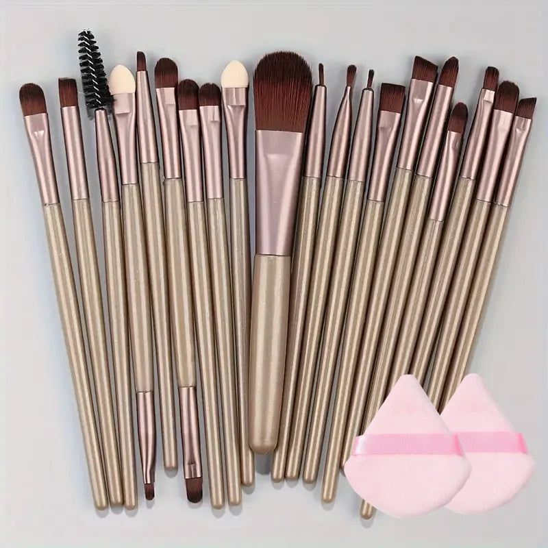 Makeup Brush Set (8–20pcs) – Foundation & Eyeshadow