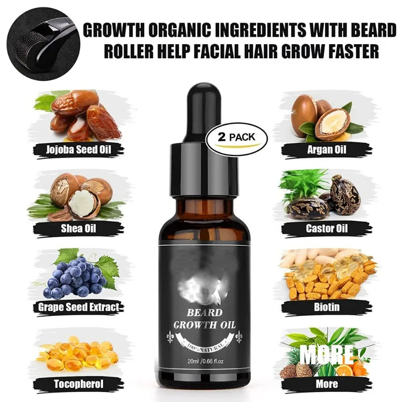 Men’s Beard Grooming Set – Shampoo, Conditioner & Balm