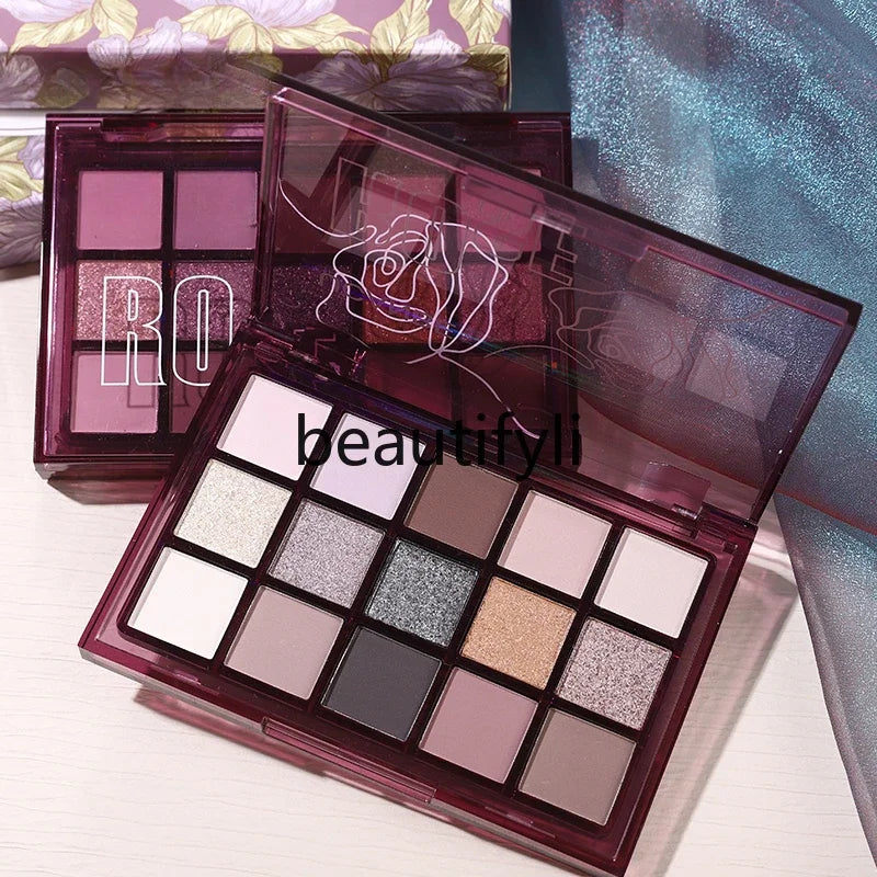 15-Color Eyeshadow Palette – Matte & Smoky Earth Shades