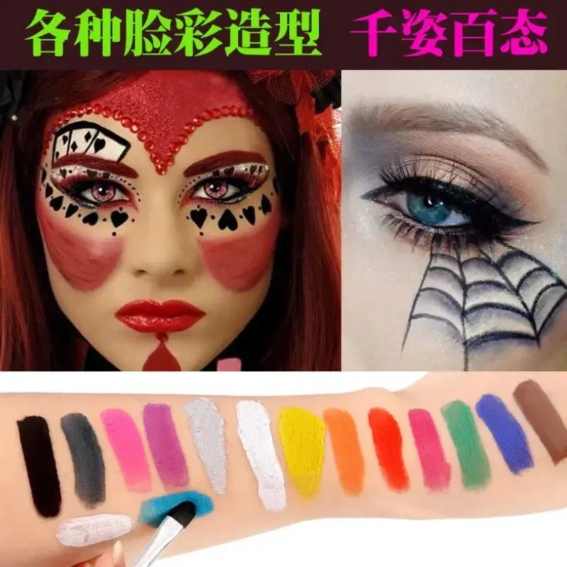 Face & Body Paint Palette – 15 Colors, Water-Based