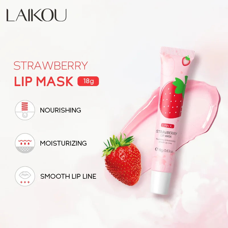 LAIKOU Strawberry Lip Mask – Moisturizing & Nourishing Balm