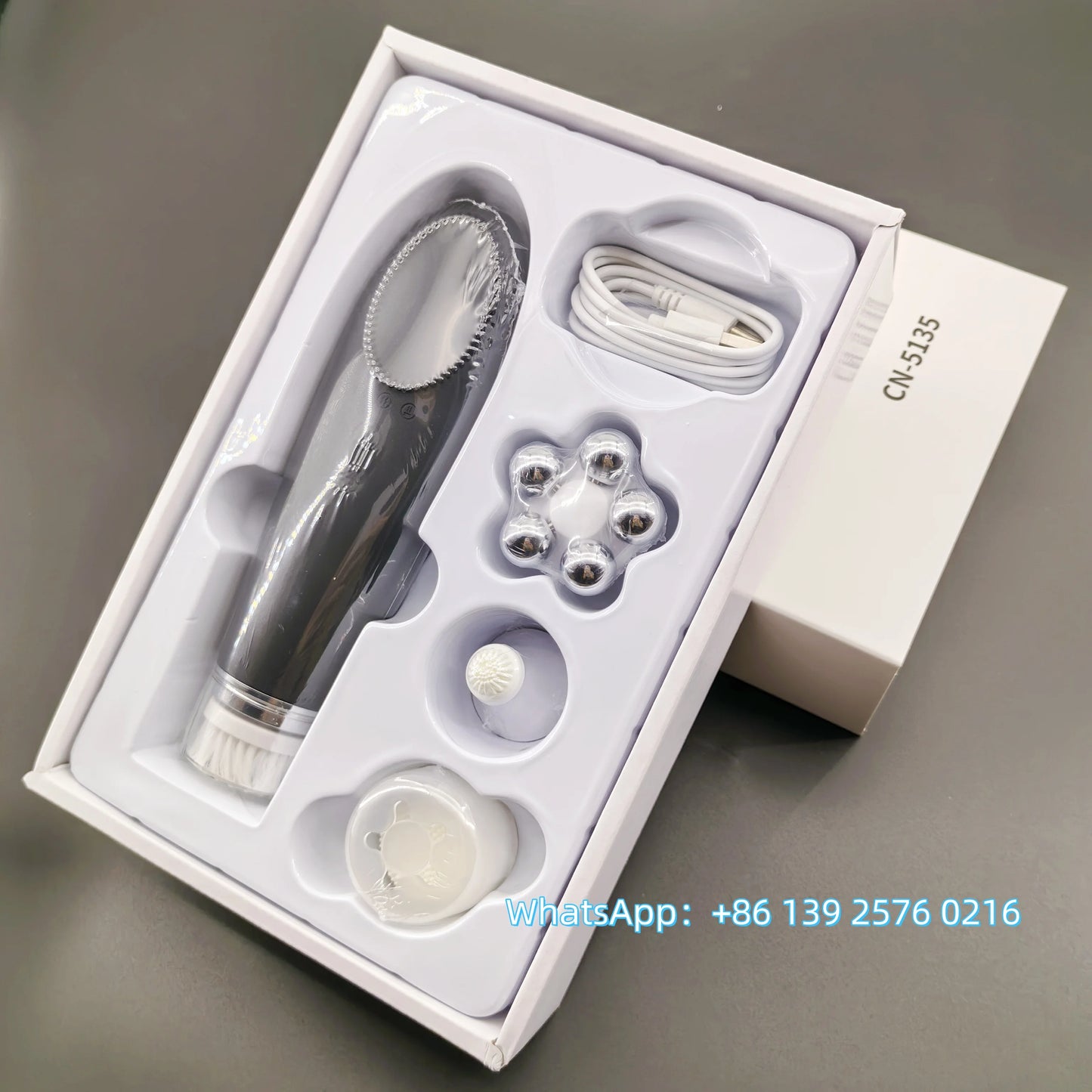 Beauty 4 in 1 Facial Skin Lifting Device Face Brush Cleanser Electric Silicone Facial Cleaning Brush for Deep Cleaning