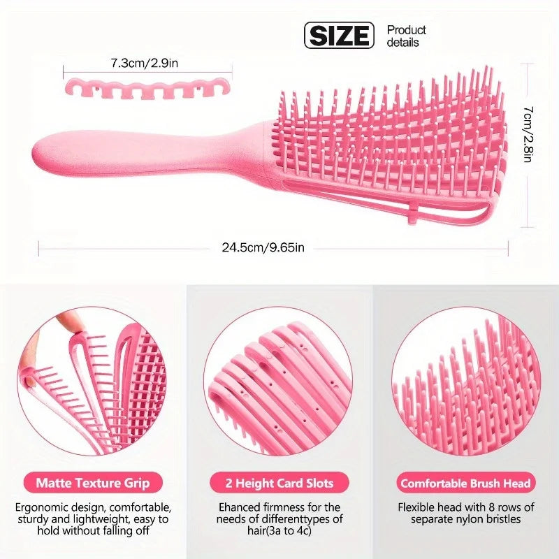Boar Bristle Hair Brush – Wooden Paddle Scalp Massage Comb