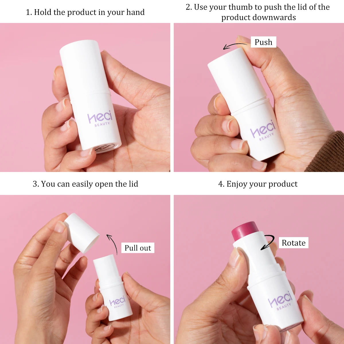 Multi-Tone Cream Blush Stick – Hydrating Lip & Cheek Tint