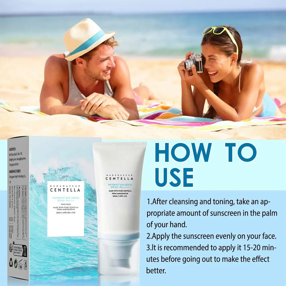 SPF50+ Facial Sunscreen – Centella Whitening Sunblock Cream