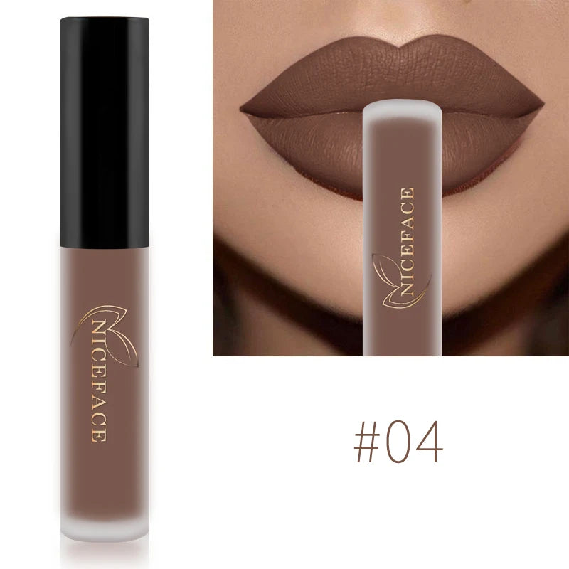 Niceface Lip Gloss – Waterproof Matte Liquid Lipstick