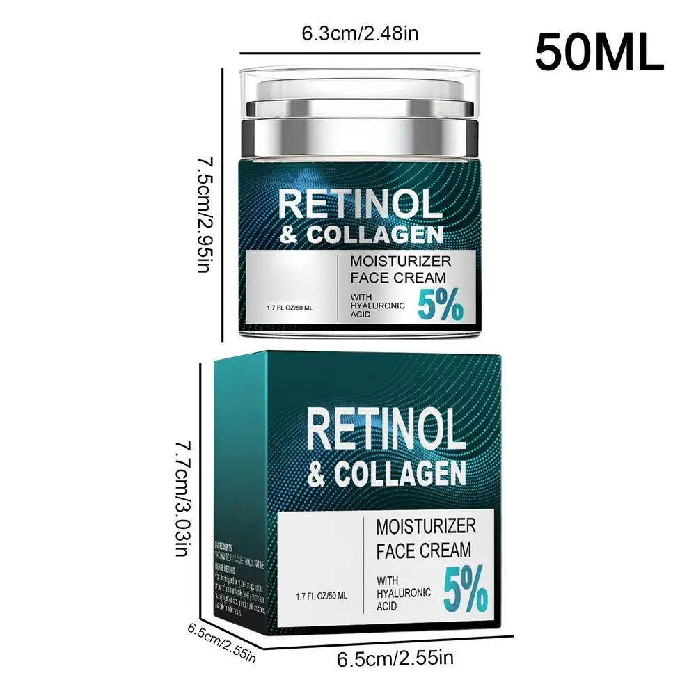 Retinol Anti-Aging Face Cream – Collagen & Hyaluronic Acid (50ml)