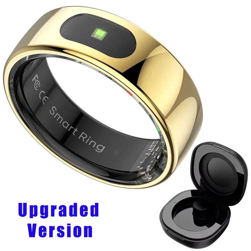 Smart Health Ring + Charging Case – Sleep, Fitness & Call Alerts