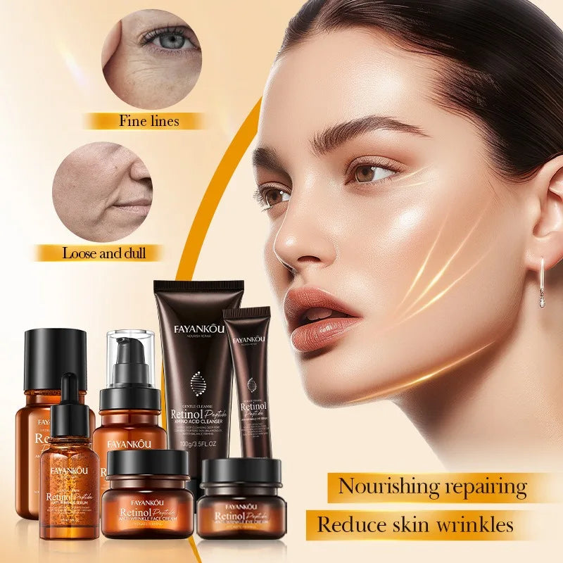 Retinol Peptide Skincare Set – Anti-Aging & Brightening Care