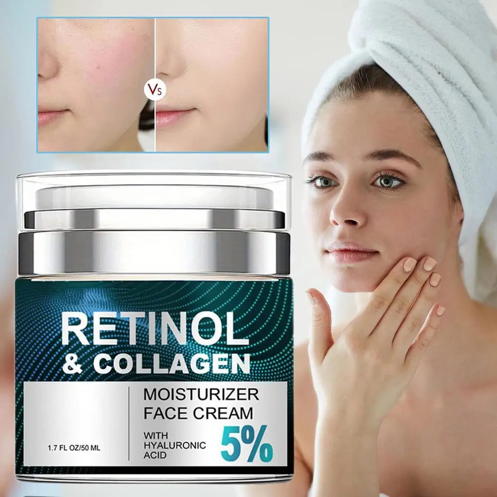 Retinol Anti-Aging Face Cream – Collagen & Hyaluronic Acid (50ml)