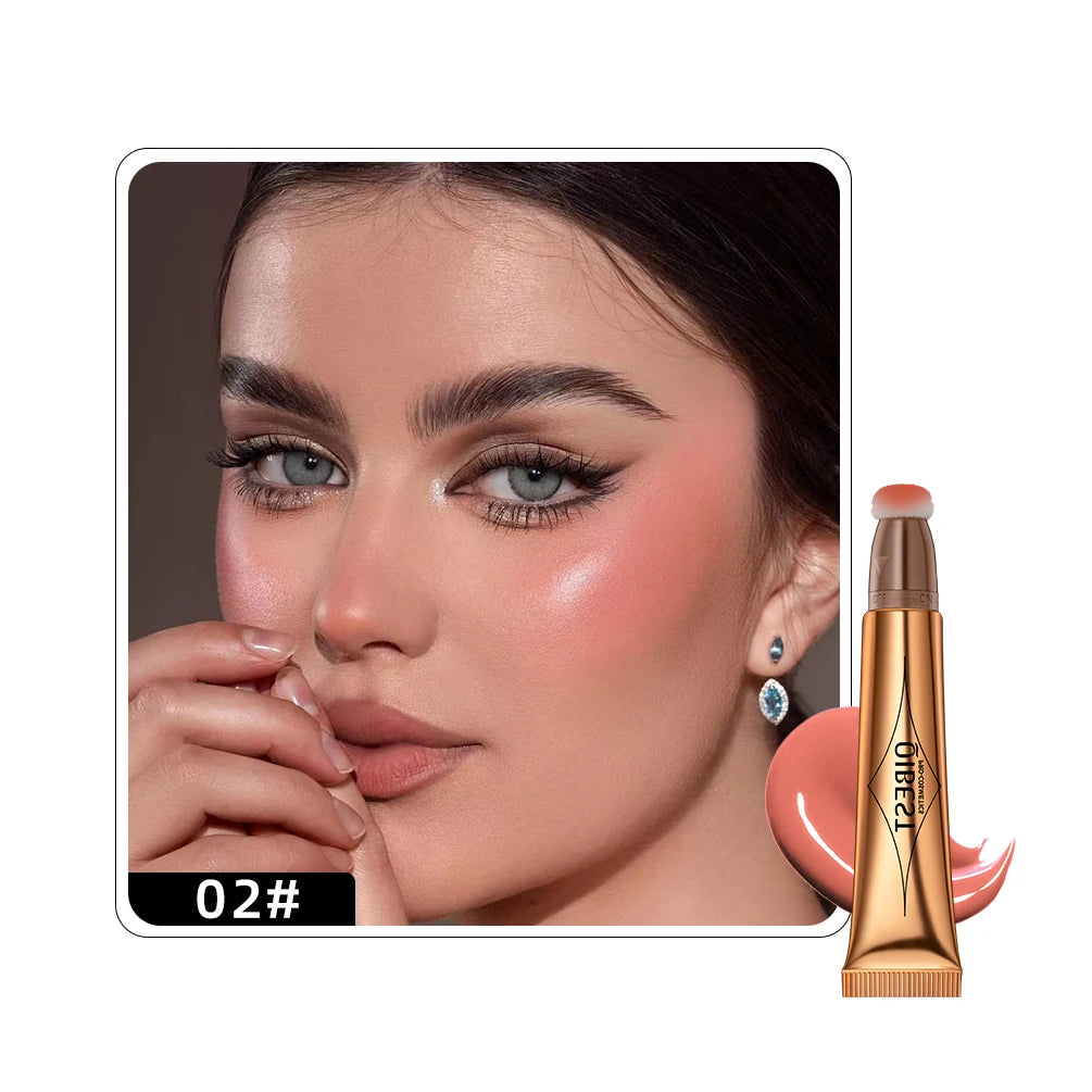 QIBEST Liquid Blusher – Cushion Applicator Cream Cheek Tint
