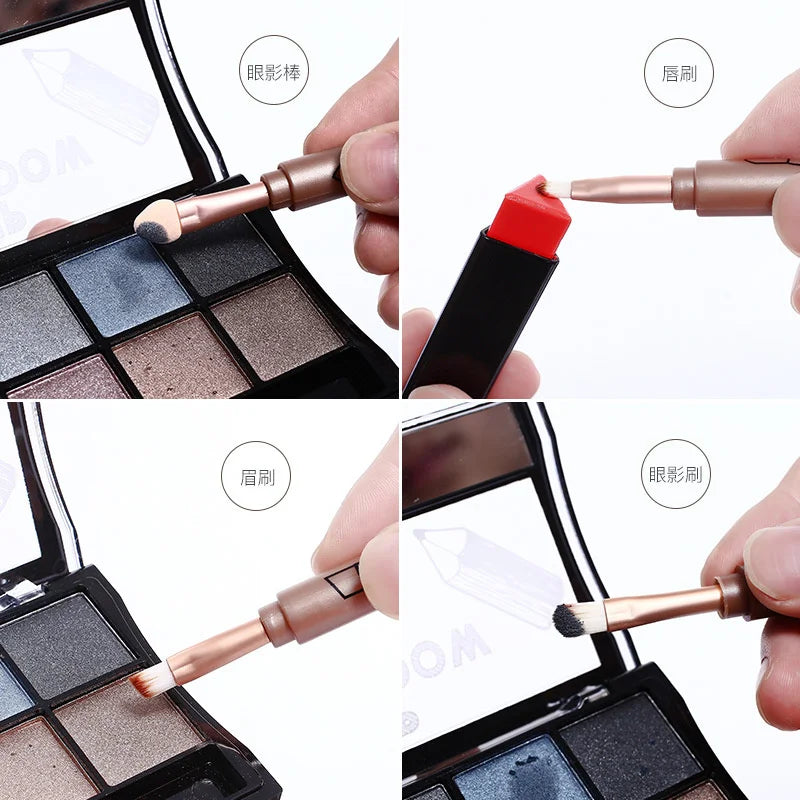 4-in-1 Detachable Makeup Brush Set – Travel Brushes