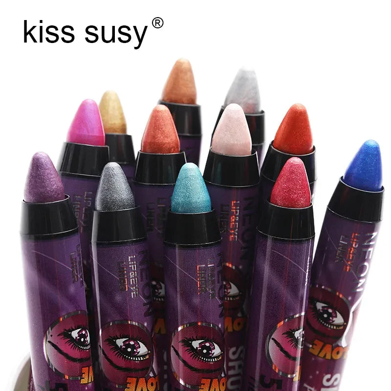 2-in-1 Eyeshadow & Lipstick Stick – Glitter & Matte