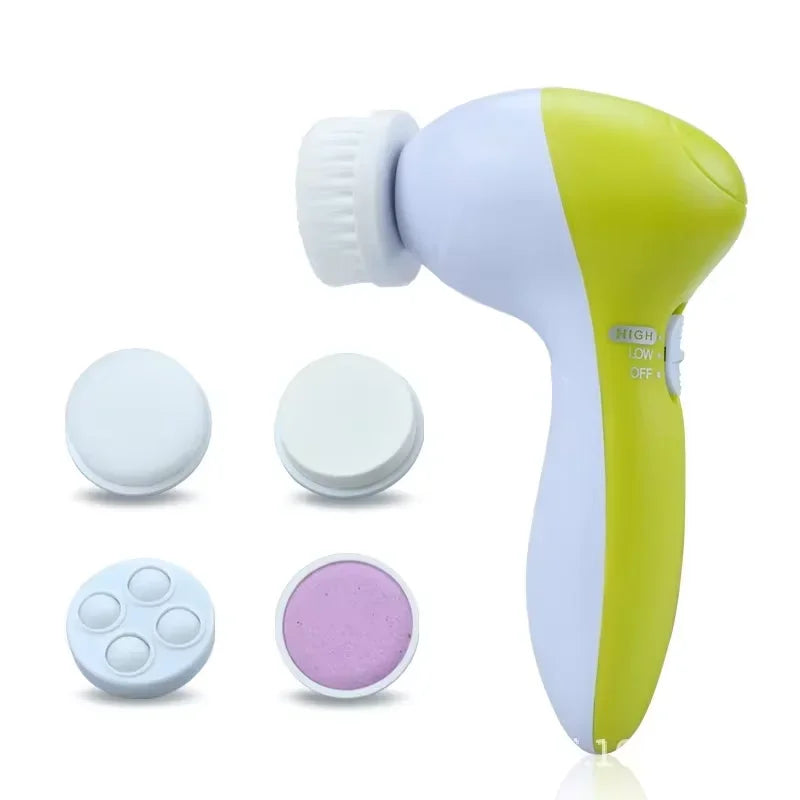 5-in-1 Electric Facial Cleanser & Massager – Deep Pore Cleaning