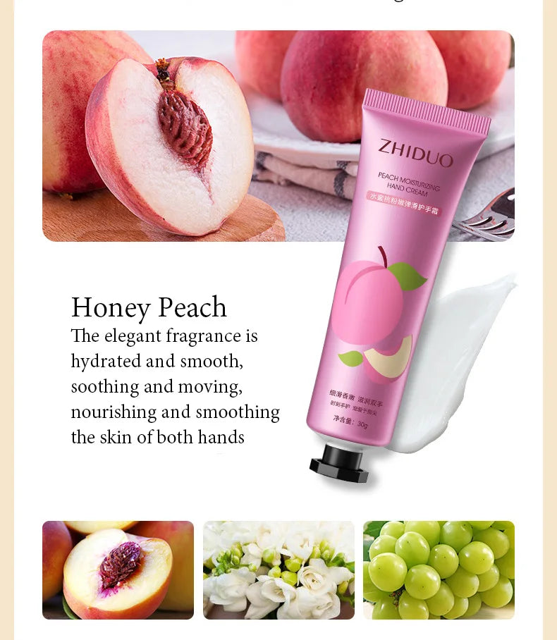10PCS Fruit & Flower Hand Cream Set – Moisturizing & Nourishing