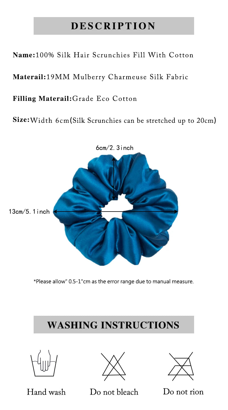 Mulberry Silk Scrunchies – Soft Pillow Hair Band (6CM)