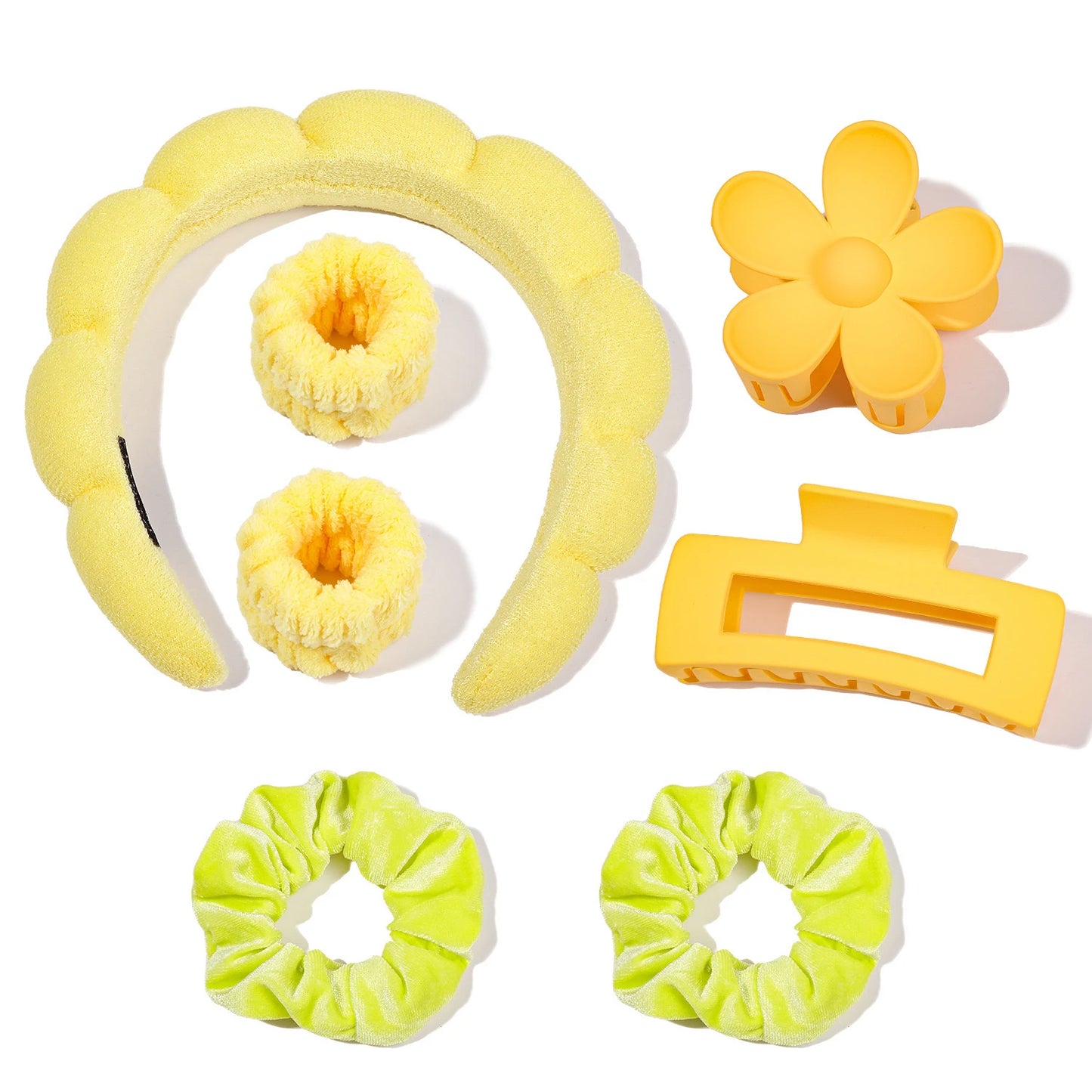 7PCS Skincare Headbands & Wristbands Set – Makeup & Face Wash