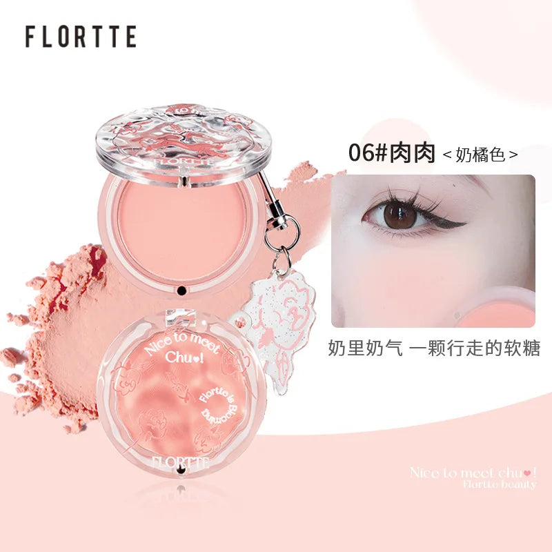 FLORTTE Make Up Blush Palette Korean Cosmetics First Kiss Blusher Long Lasting Fine Natural Highlighting Blushes