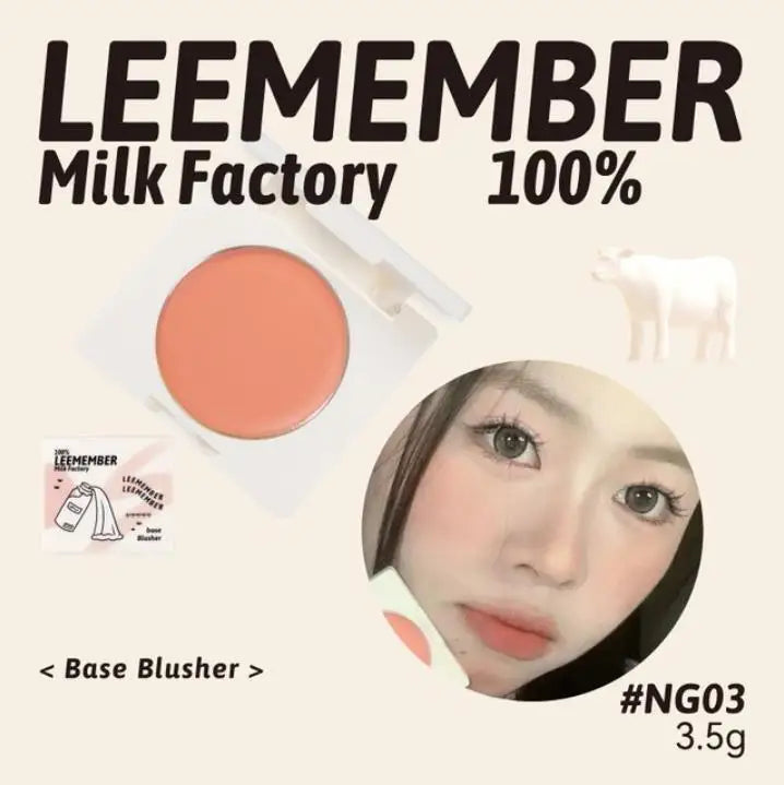 LEEMEMBER Milk Cream Blush Palette – Natural Nude Shades