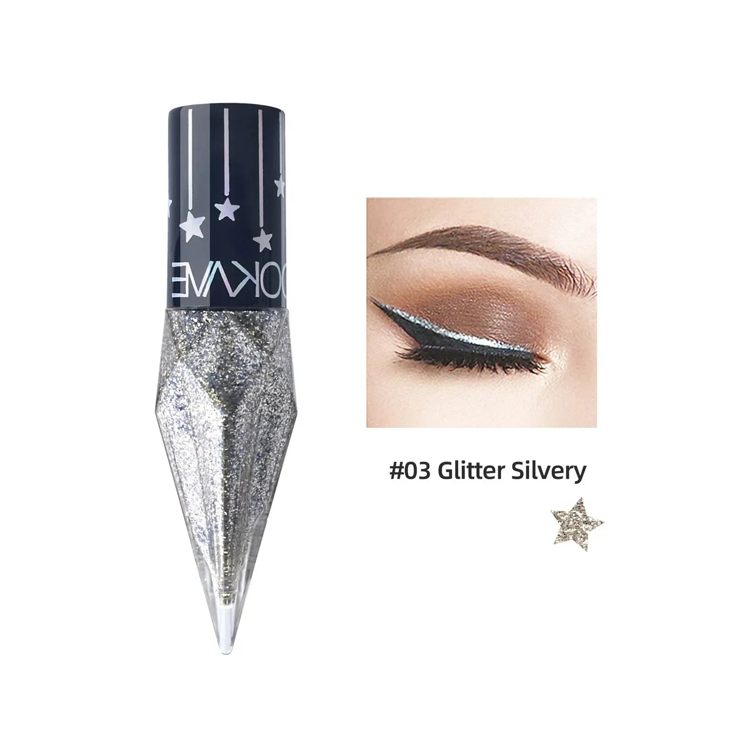 Diamond Shimmer Liquid Eyeliner – Waterproof 5-Color Set