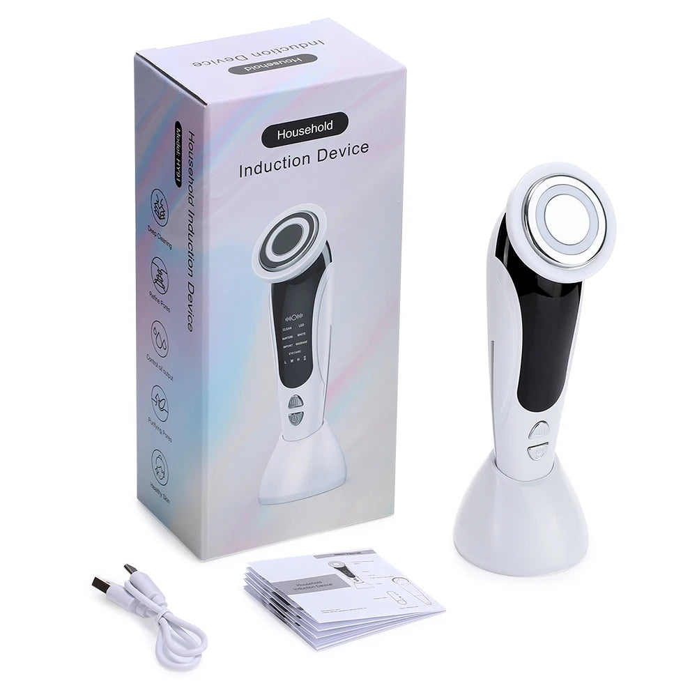 Multifunctional Facial Massager EMS Facial Beauty Massage Device Face Cleaning LED Skin Rejuvenation Lifting Tighten Care