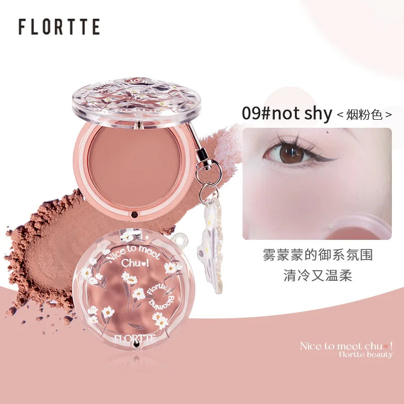 FLORTTE Make Up Blush Palette Korean Cosmetics First Kiss Blusher Long Lasting Fine Natural Highlighting Blushes
