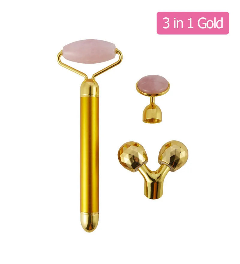 24K Gold Vibrating Face Roller