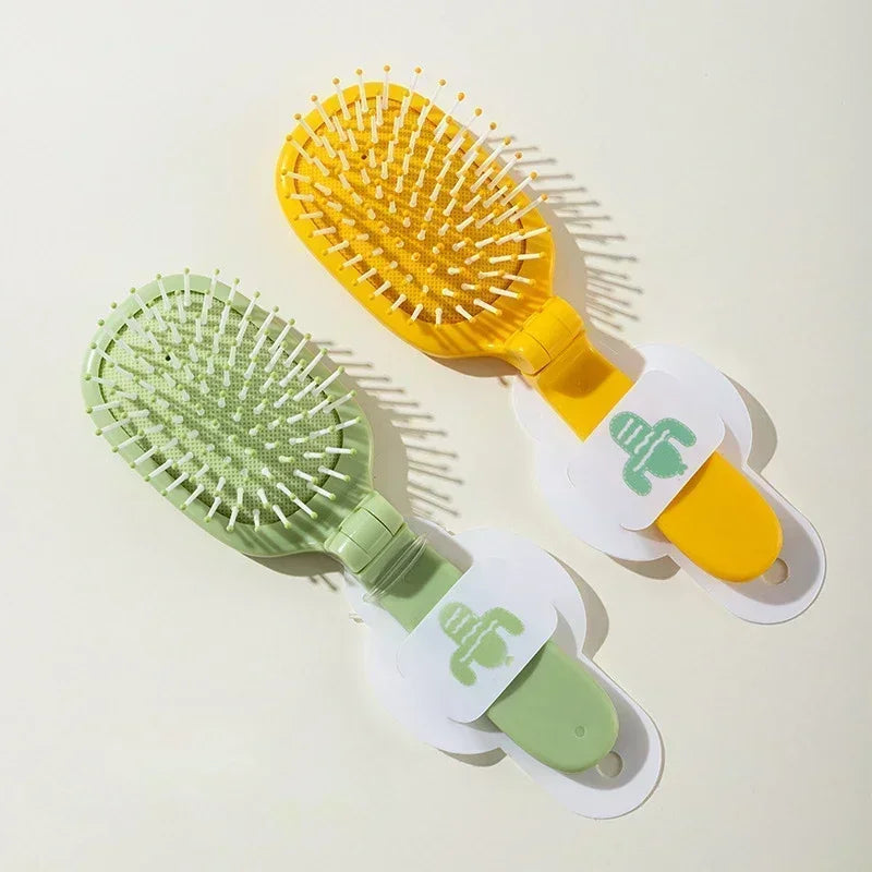 Foldable Cushion Hair Brush – Portable Travel Comb