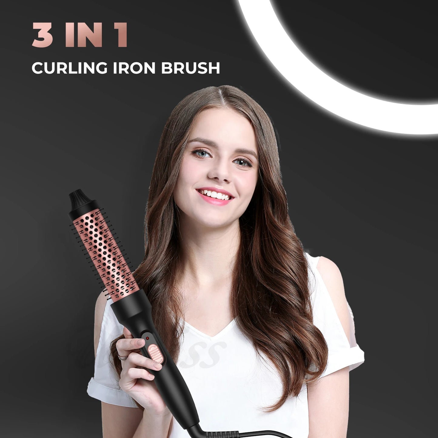 3-in-1 Thermal Brush – Curling Wand & Hair Styler
