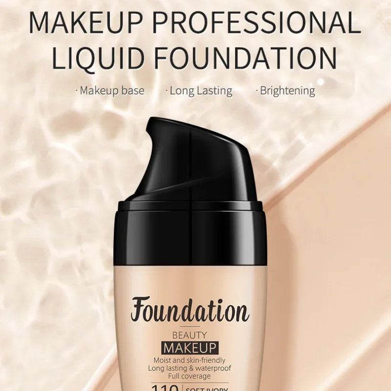 30ml Liquid Foundation – Waterproof High Coverage