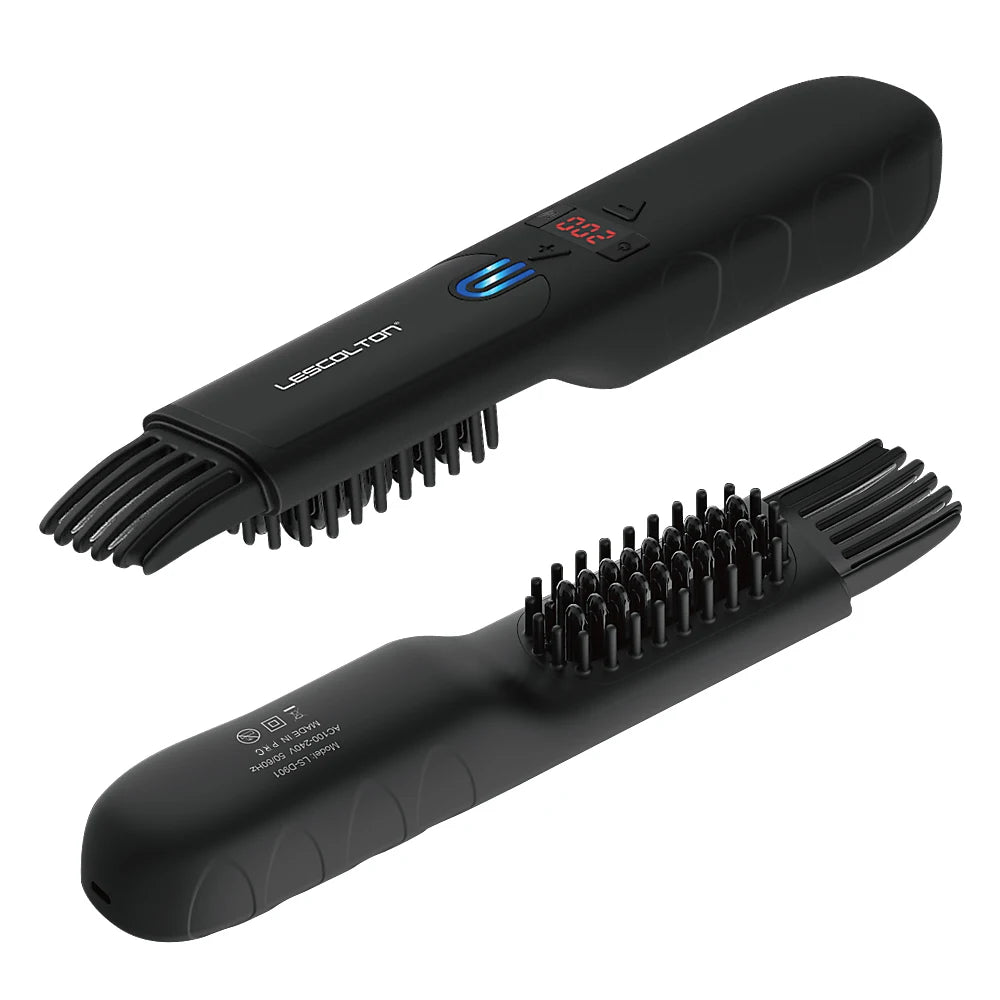 Wireless Beard Straightener Comb – Heated Styling Brush