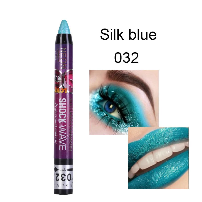 2-in-1 Eyeshadow & Lipstick Stick – Glitter & Matte