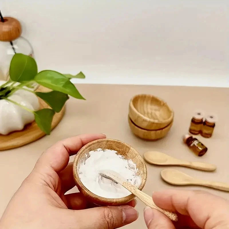 Mini Bamboo Mixing Bowl Set – DIY Face Mask Tools