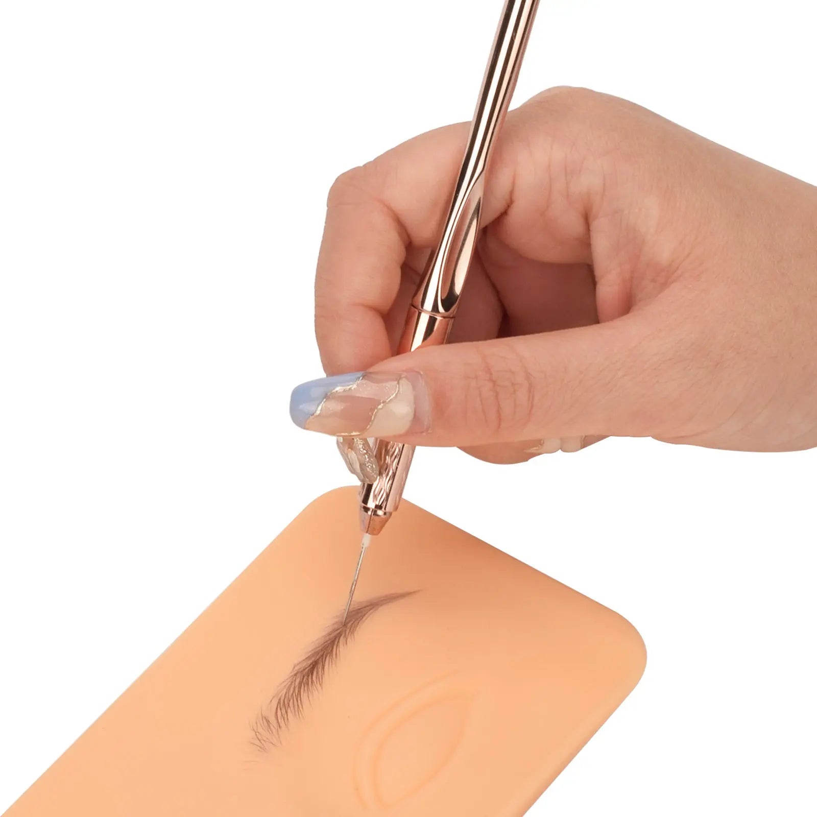 ATOMUS 1pc Glass Gold Microblading Permanent Makeup Manual Tattoo Tebori Fog Round Needle Pen Holder For Eye Liner Eyebrows Lips