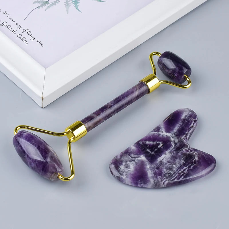 Amethyst Crystal Roller – Anti-Cellulite & Gua Sha Tool
