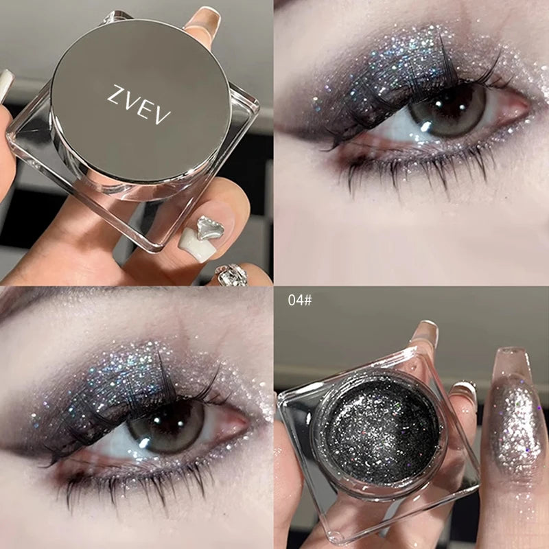Metallic Eyeshadow Palette – Glitter & Smoky Makeup