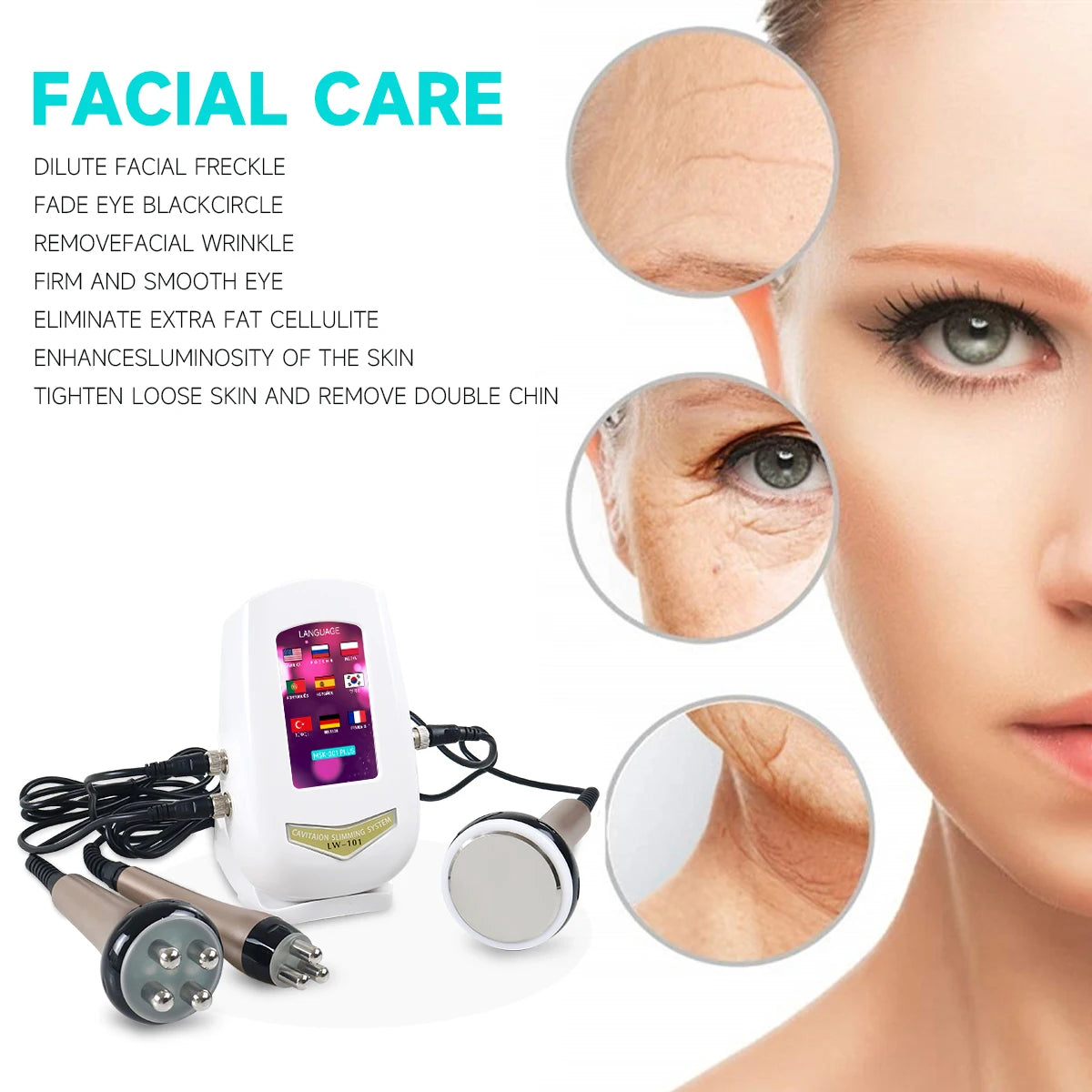 MEISIKANG 3-in-1 Cavitation Ultrasonic Machine – Body & Face Care